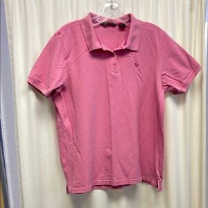 Eddie Bauer Vibrant Pink Cotton Polo Large Tall